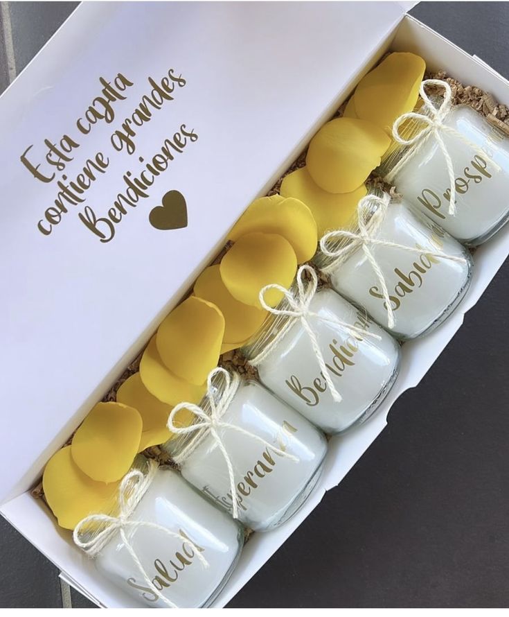 Set de velas en frasco